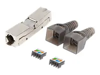 LANBERG 2x RJ-45 FTP kat. 6A kištukas 8P8C adapteris be įrankių