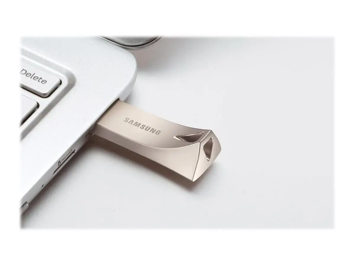 SAMSUNG BAR PLUS 64GB USB 3.1 šampano sidabro spalvos