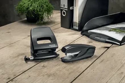 "Leitz NeXXt", 30 lapų, juoda, metalas, plastikas, 8 cm, 5,5 mm, A4, A5, A6