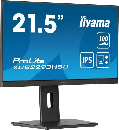 iiyama ProLite XUB2293HSU-B7 Monitorius 21.5'' IPS FHD 1920x1080, 1 ms, 300 cd/m2, 100 Hz, Juoda