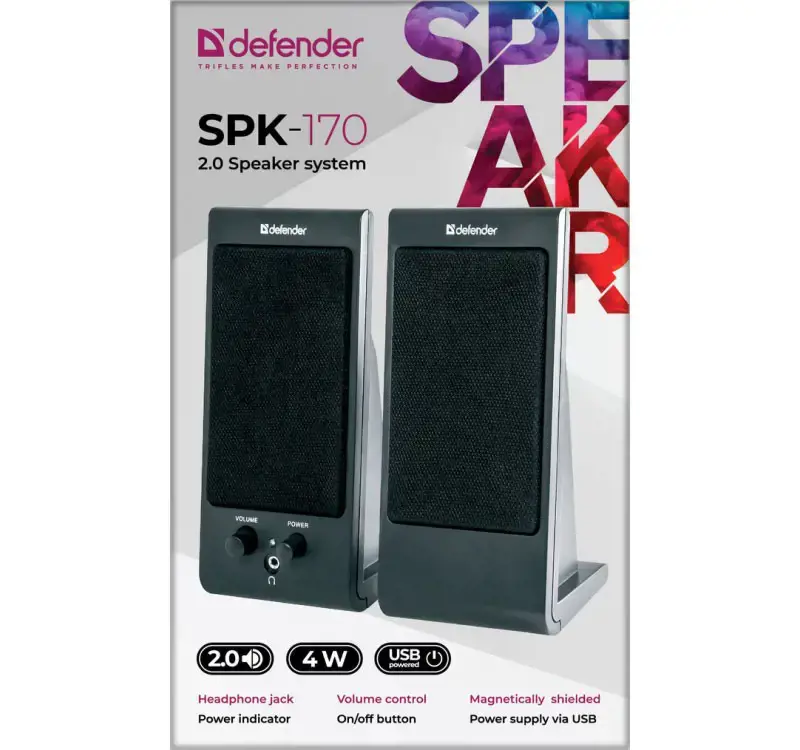 DEFENDER KOMPIUTERIO GARSIAKALBIAI SPK-170 2.0 4W USB 65165