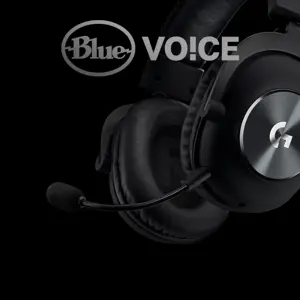 LOGITECH G PRO X laidinės žaidimų ausinės - mėlynas mikrofonas - juodos spalvos - USB DAC