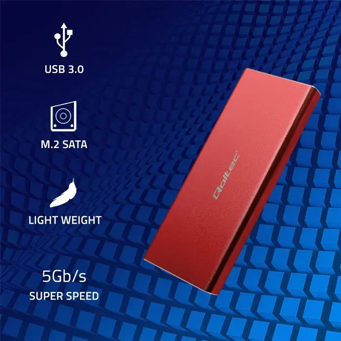 Enclosure M.2 SSD drive SATA,NGFF,USB3.0,2TB