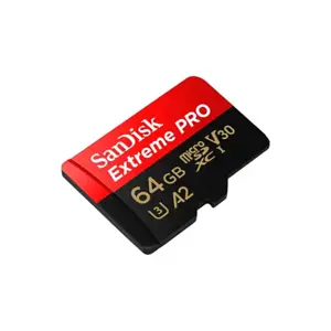 "SanDisk Extreme PRO microSDXC 64GB + SD adapteris + 2 metų "RescuePRO Deluxe" iki 200MB/s ir 90MB/s skaitymo/rašymo greitis A2 C10 V30 UHS-I U3; EAN:619659188573