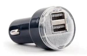 GEMBIRD EG-U2C2A-CAR-02 2 prievadų USB automobilinis įkroviklis 2,1 A, juodas