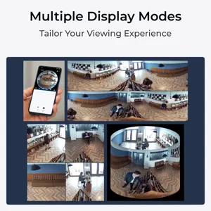 Reolink Fisheye Series P520 - 6MP Indoor Fisheye PoE Camera, 360° View, Multiple Display Modes, Person Detection, IP security camera, Indoor & outdoor, Wired, Google Assistant, Ceiling/wall, Grey, Black