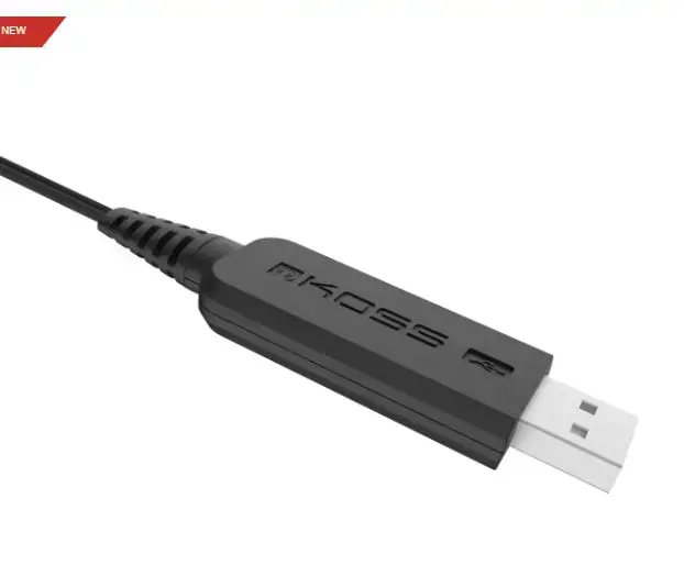 "Koss" ausinės CS195 USB laidinės, "On-Ear", su mikrofonu, A tipo USB, juodos spalvos