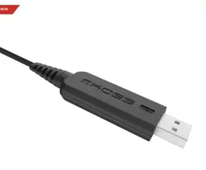 "Koss" ausinės CS195 USB laidinės, "On-Ear", su mikrofonu, A tipo USB, juodos spalvos