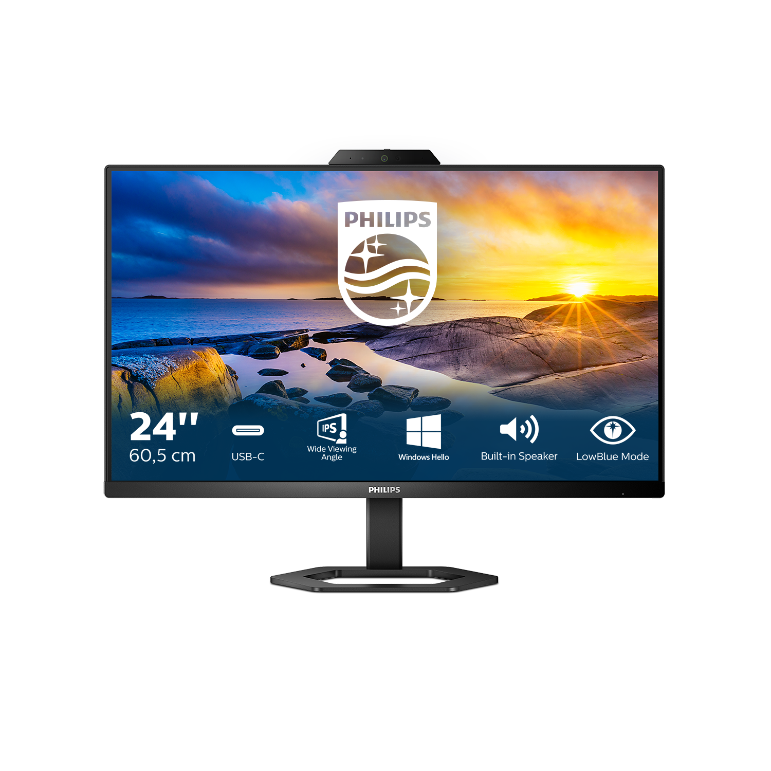 Monitorius Philips 24E1N5300HE/00 23.8p FHD IPS, 60.5 cm (23.8"), 1920 x 1080 pixels, 4 ms, Black