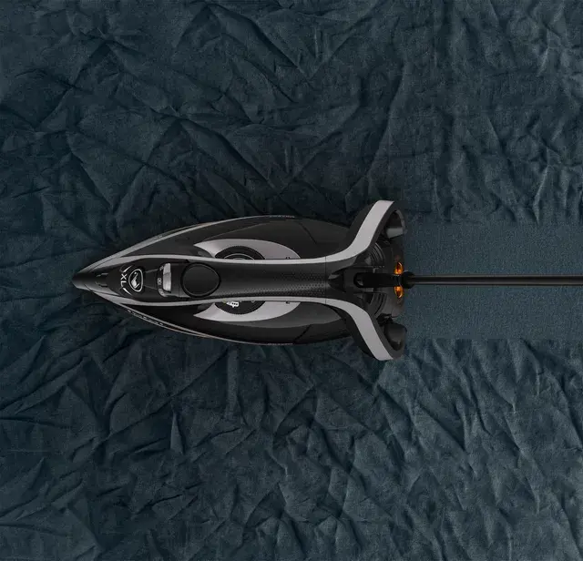 Tefal Puregliss FV8062E0, Dry & Steam iron, Durilium AirGlide Autoclean soleplate, 2 m, 270 g/min, Black, Grey, 50 g/min