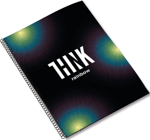 A4 Spiral Book 80sh 90G THINK BLACK Lin