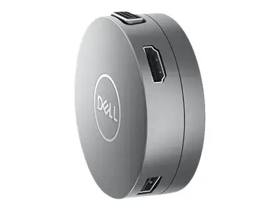 DELL USB-C mobilusis adapteris - DA310, laidinis, USB 3.2 Gen 2 (3.1 Gen 2) Type-C, 10,100,1000 Mbps, sidabrinis, 3840 x 2160 pikselių, 1920 x 1080 pikselių