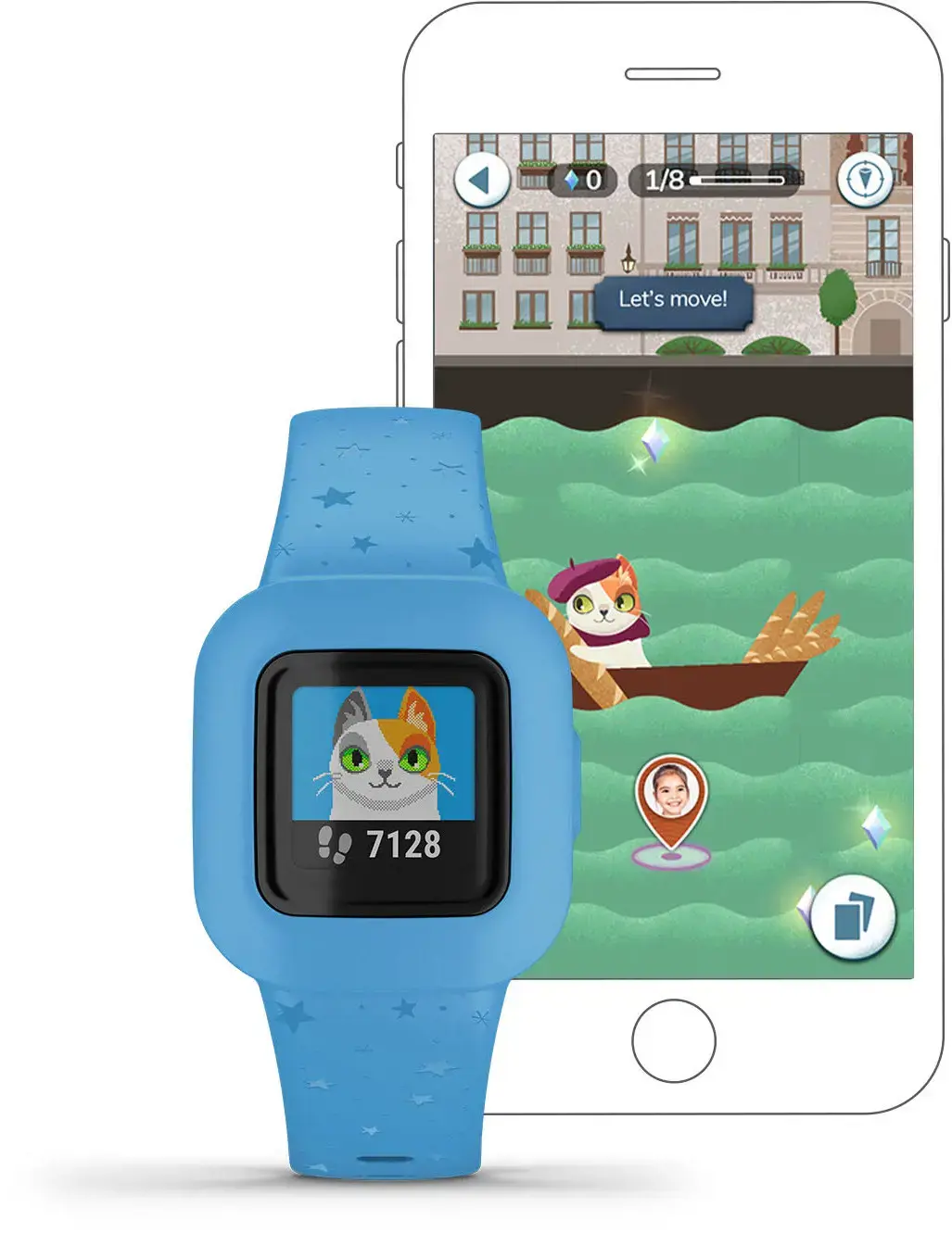 vivofit jr3, WW, Blue Stars