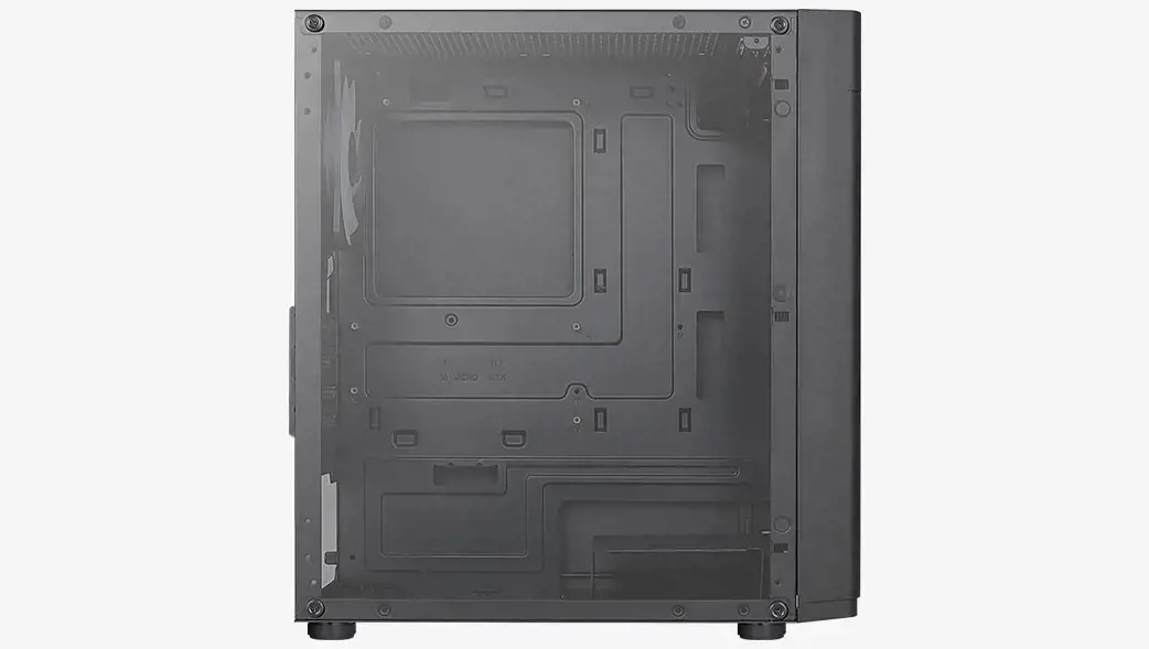 "Aerocool HEXFORMBKV2" Micro ATX kompiuterio korpusas 3 ventiliatoriai FRGB Juoda, Mini Tower, Kompiuteris, Juoda, micro ATX, Mini-ITX, ABS, SPCC, Galinis, Priekinis