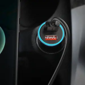 Baseus Golden Contactor Max car charger, 2x USB, 60W (blue)