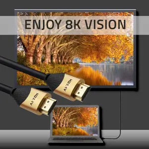 "Qoltec" HDMI v2.1 kabelis itin didelės spartos 8K | 60 Hz | 28AWG | GOLD | 3 m