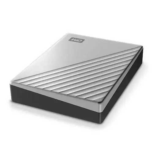 WD My Passport Ultra 4TB Silver USB-C/USB3.0 kietasis diskas 2,5 colio Metalinė apdaila RTL nešiojamasis išorinis diskas