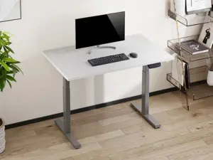 Reguliuojamo aukščio stalas Up Up Thor Pilkas, Stalviršis M Baltas