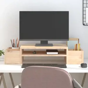 Monitoriaus stovas, 70x27,5x15cm, pušies medienos masyvas