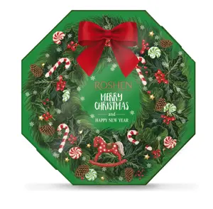 Kalėdinis saldainių rinkinys ROSHEN, Kalėdinis vainikas, 350 g