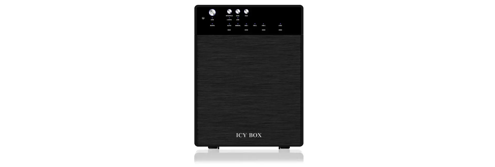 ICYBOX IB-3640SU3 IcyBox Išorinis 4x3,5 HDD korpusas SATA į USB 3.0, eSATA, JBOD, juodas