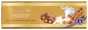 LINDT GOLD pien. šokoladas su lazdynų riešutais, 300g