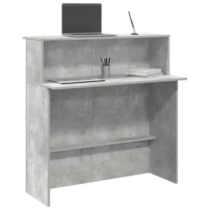 Registratūra, betono pilkas, 100x50x103,5 cm, apdirbta mediena