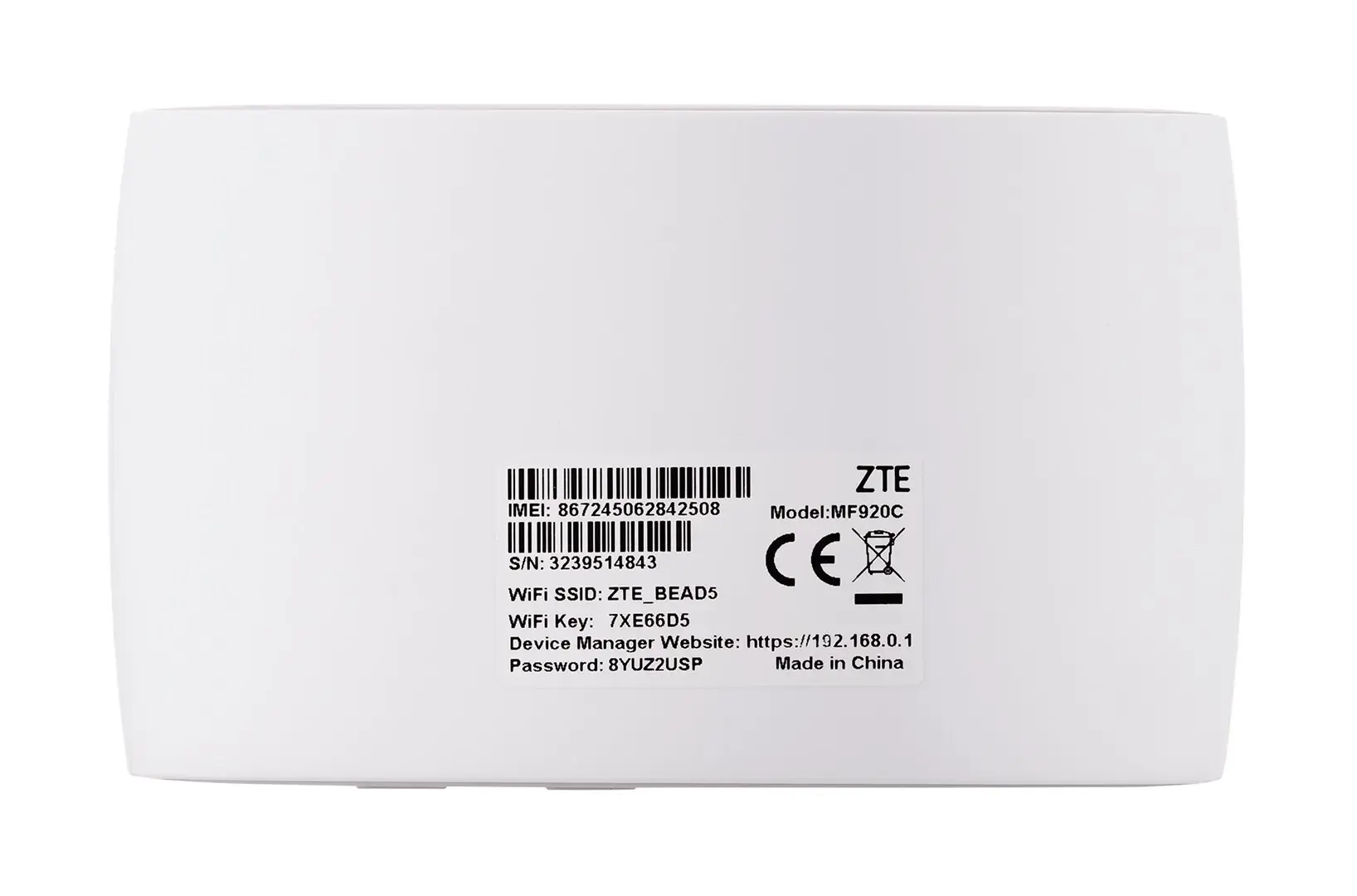 ZTE MF920C cellular network device Cellular network router