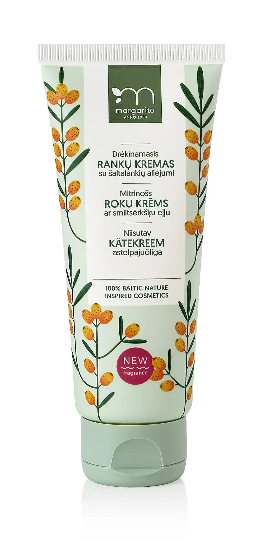 Rankų kremas MARGARITA, drėkinamasis, su šaltalankiu, 75 ml