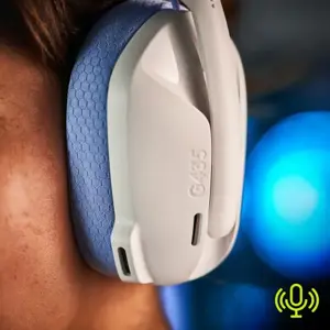 LOGITECH G435 LIGHTSPEED belaidės žaidimų ausinės - BALTOS spalvos