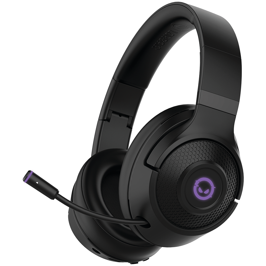 Lorgar Noah 701, žaidimų ausinės su mikrofonu, 2.4G+ BT 5.0 Realtek 8763, baterija 1000 mAh, C tipo įkrovimo kabelis 0,8 m, garso kabelis 1,5 m, dydis: 195*185*80 mm, 0,28 kg. Juoda