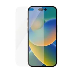 PREMIUM TEMPERED biometrinio stiklo ekrano apsauga iPhone 14 Pro AB (juoda)