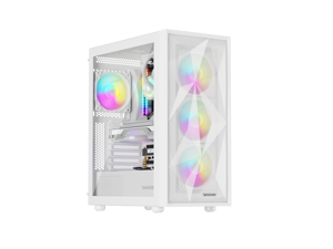HOUSING GENESIS DIAXID 605 ARGB MIDI TOWER WITH USB-C WINDOW WHITE