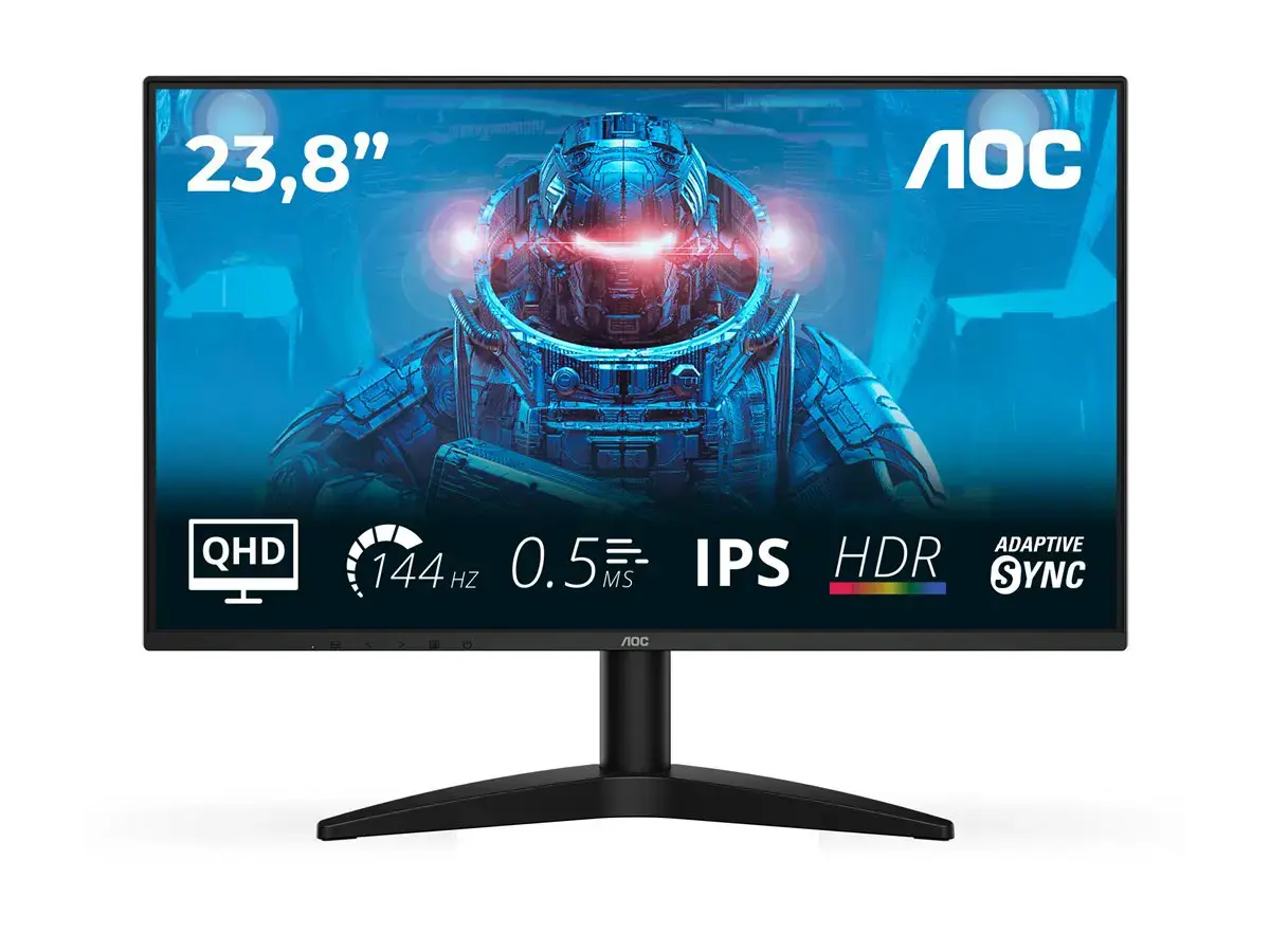 AOC | Q24B36X | 24 " | IPS | QHD | 16:9 | 144 Hz | 4 ms | 2560 x 1440 pixels | 300 cd/m² | HDMI ports quantity 1 | Black