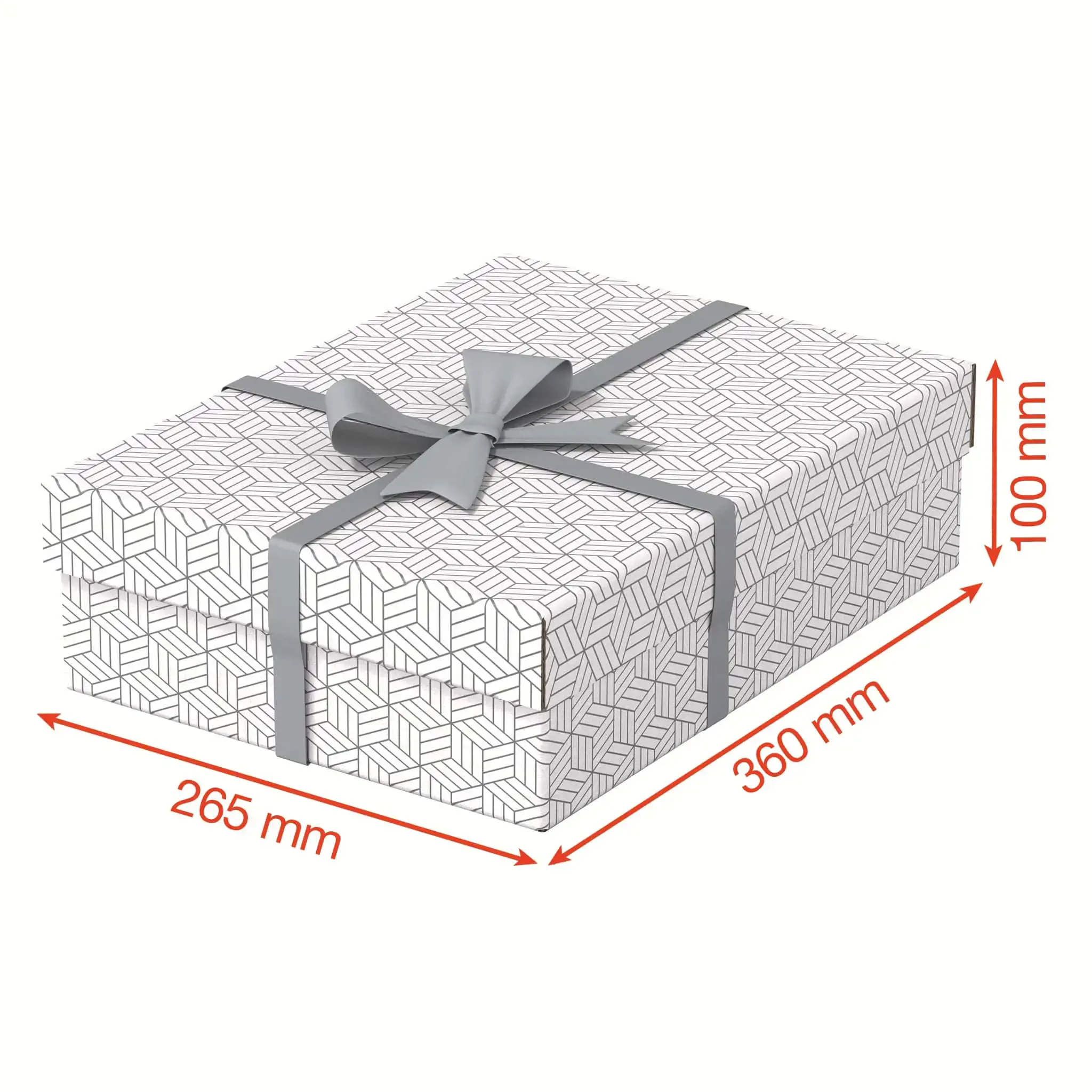 Daiktadėžė ESSELTE, su dangteliu, 265x100x360 balta-pilka (3vnt./pak.)