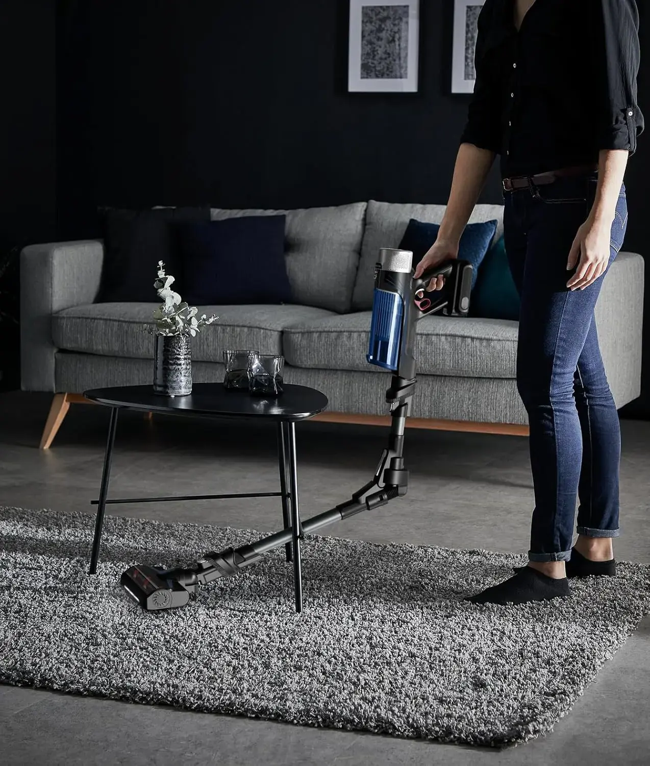 TEFAL Vacuum Cleaner | TY20C7 X-force Flex Aqua | Cordless operating | 250 W | Black/Blue