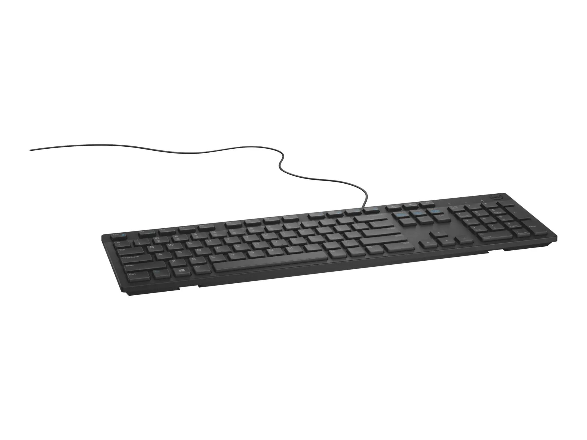 DELL KB216, pilno dydžio (100%), laidinis, USB, QWERTY, juodas