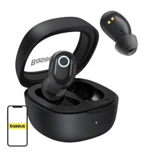 Belaidės ausinės "Baseus Bowie WM02 TWS", "Bluetooth 5.0" (juodos spalvos)