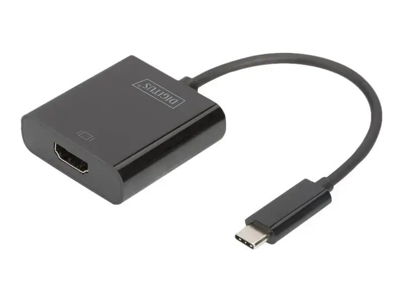 DIGITUS USB Type-C į HDMI adapteris 4K/30Hz laido ilgis: 19,5 cm juodas