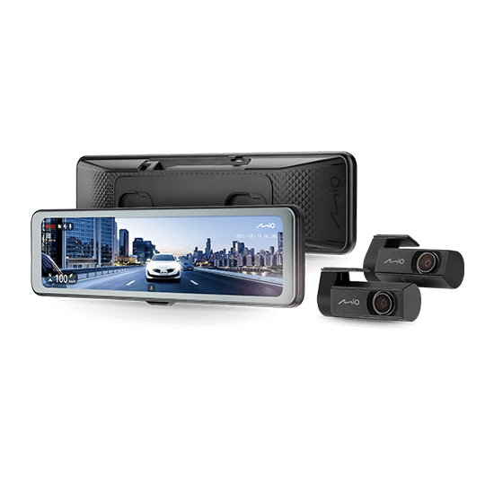 Mio MiVue R860WD, Dash Cam | GPS | Wi-Fi | Front and rear cams synchronized for recording with an unobstructed view; 11.26" IPS anti-glare touchscreen; Upgrade to the STARVIS 2 technology for clear details; Integrated high speed Wi-Fi – Quick pairing using QR code | Audio recorder