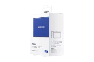 "Samsung" nešiojamasis SSD T7, 2000 GB, C tipo USB, 3.2 Gen 2 (3.1 Gen 2), 1050 MB/s, apsauga nuo slaptažodžio, mėlynas