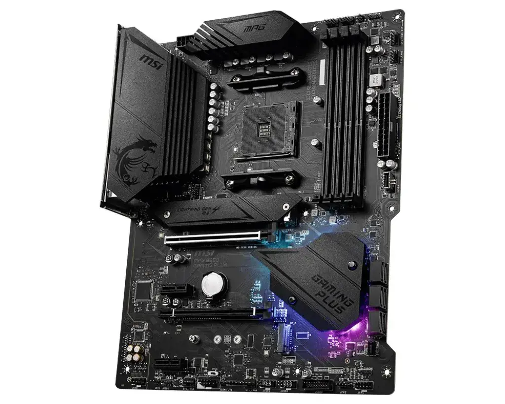 MSI MPG B550 Gaming Plus, AMD, Socket AM4, 3-iosios kartos "AMD Ryzen™ 3", 3-iosios kartos "AMD Ryzen 5", 3-iosios kartos "AMD Ryzen™ 7", 3-iosios kartos..., DDR4-SDRAM, 128 GB, DIMM