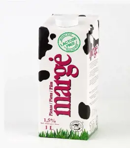 Pienas MARGĖ, be laktozės, 1,5%, UAT, 1 l