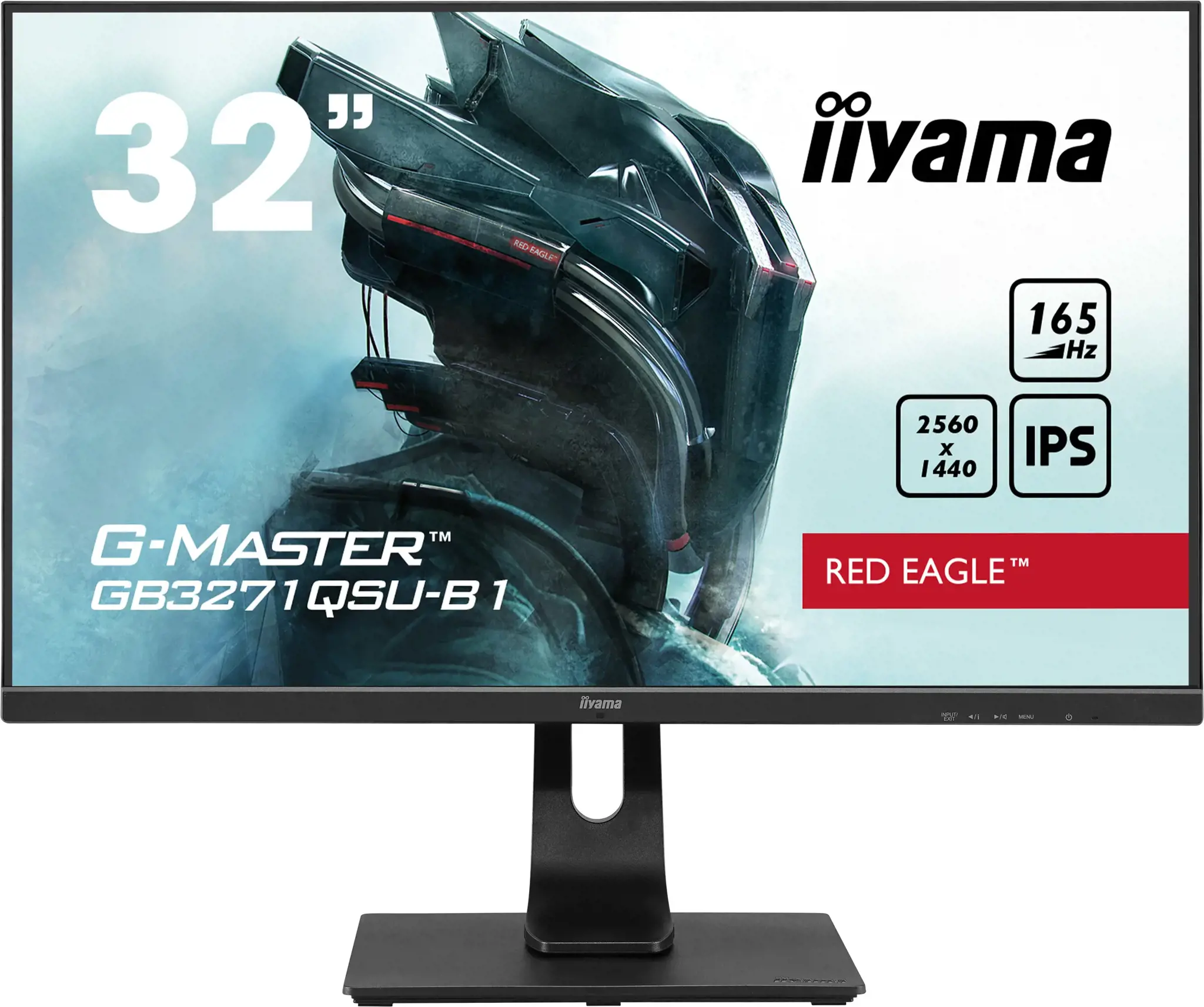 Monitorius iiyama G-MASTER GB3271QSU-B1, 80 cm (31.5"), 2560 x 1440 pixels, Wide Quad HD, LED, 1 ms, Black
