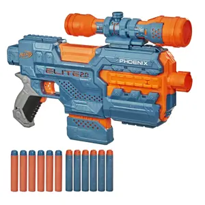 Nerf Elite 2.0 Phoenix CS-6 motorizuotas blasteris, 12 oficialių strėlių, optinis taikiklis, spaust…