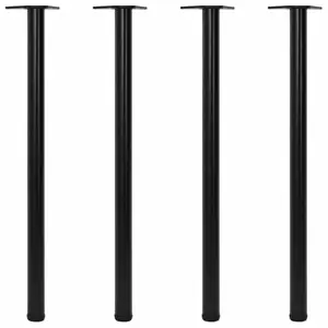 Reguliuojamo aukščio stalo kojos, 4vnt., juodos spalvos, 1100mm