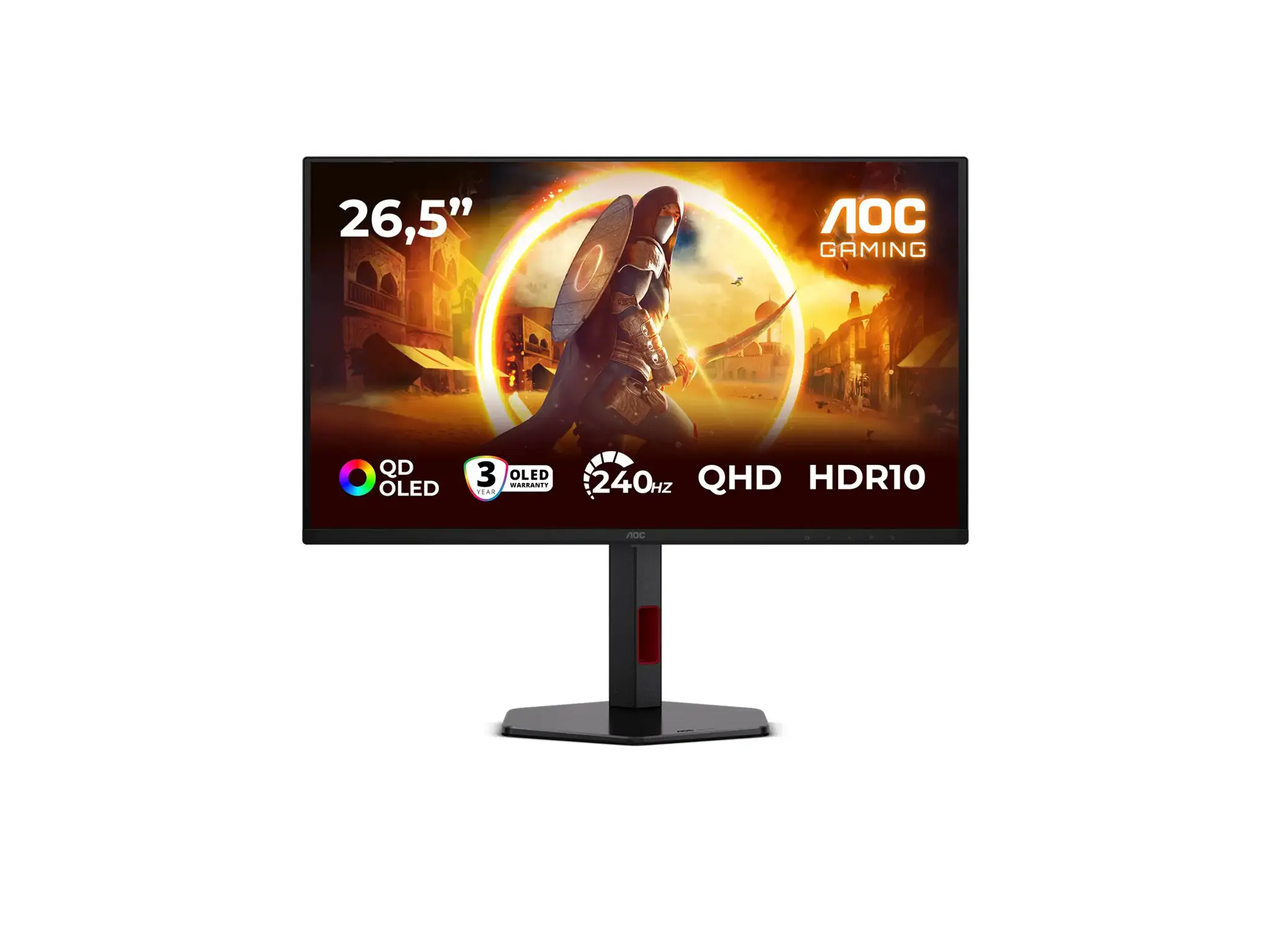 AOC | Q27G4ZDR | 27 " | QD-OLED | QHD | 16:9 | 240 Hz | 0.03 ms | 2560 x 1440 pixels | 400 cd/m² | HDMI ports quantity 2 | Black