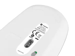 NATEC belaidė pelė Harrier 2 1600DPI "Bluetooth 5.1" baltai pilka