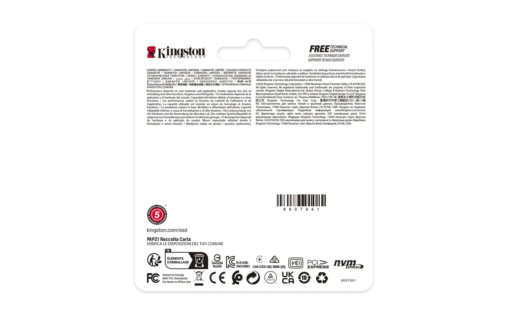 SSD diskas KINGSTON SNV3SM3/500G 500 GB, M.2, PCI Express 4.0