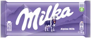 Pieninis šokoladas MILKA Alpių pieno, 90 g